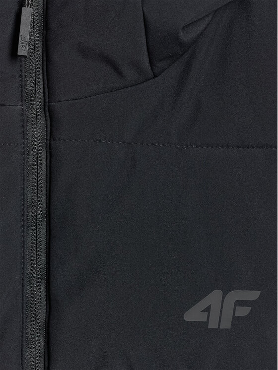 4F 4F Kamizelka MIDSHOP TEXTILE Czarny Regular Fit