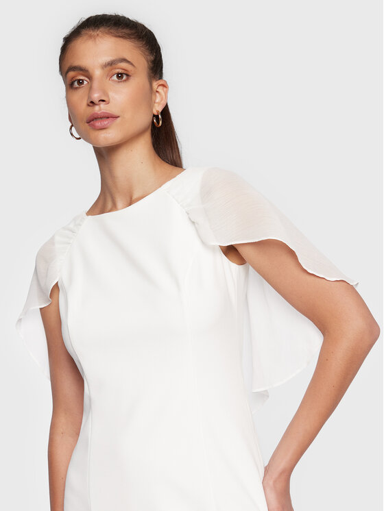 DKNY DKNY Koktel haljina DD2E1839 Bijela Regular Fit