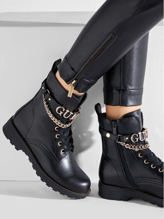 Guess Schnürschuhe FLNNA3 ELE10 Schwarz