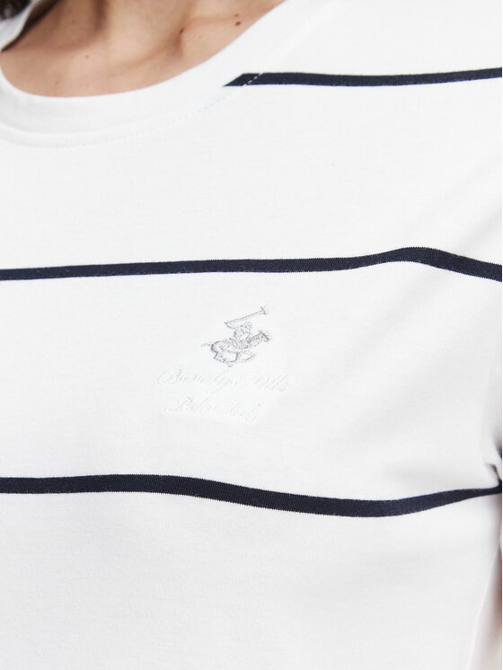 Beverly Hills Polo Club Beverly Hills Polo Club T-särk P-SS26W-TS0162 Valge Regular Fit