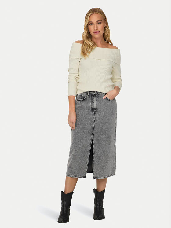 ONLY ONLY Džemper Katia 15311830 Écru Regular Fit