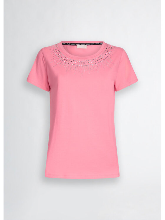 Liu Jo Liu Jo T-shirt TA5214JS003M9270 Rosa Regular Fit
