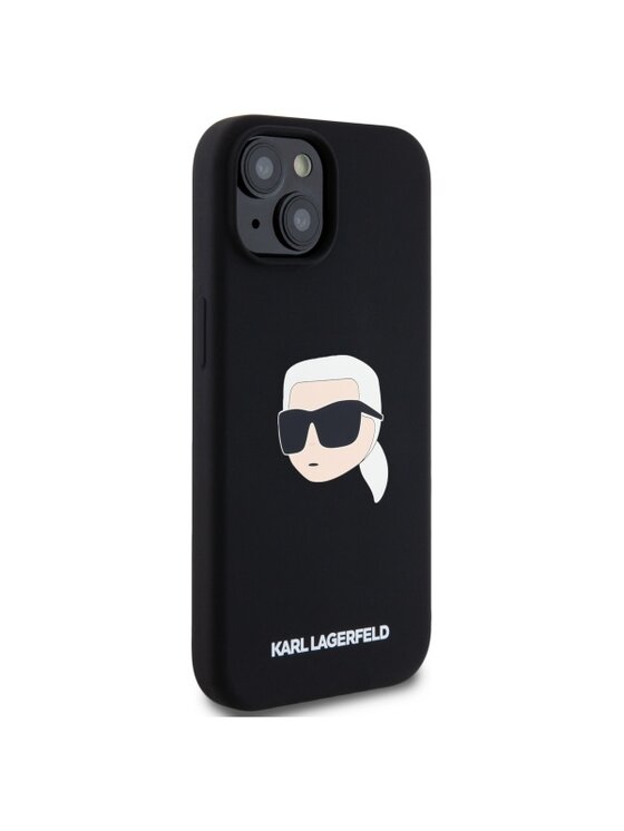 KARL LAGERFELD KARL LAGERFELD Etui na telefon Karl Head Print MagSafe Czarny