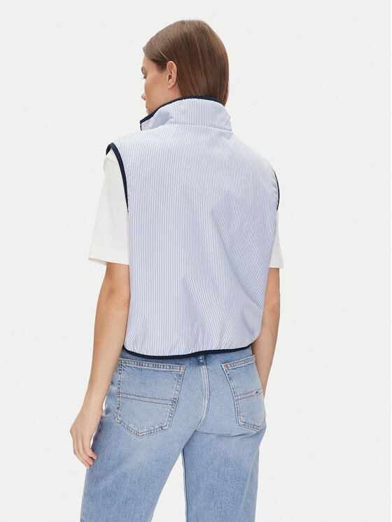 Tommy Jeans Tommy Jeans Vestă Tjw Reversible Teddy Vest DW0DW20233 Albastru celest Regular Fit
