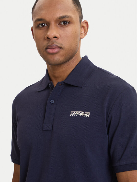 Napapijri Napapijri Polo särk E-Small Box NP0A88TQ Tumesinine Relaxed Fit