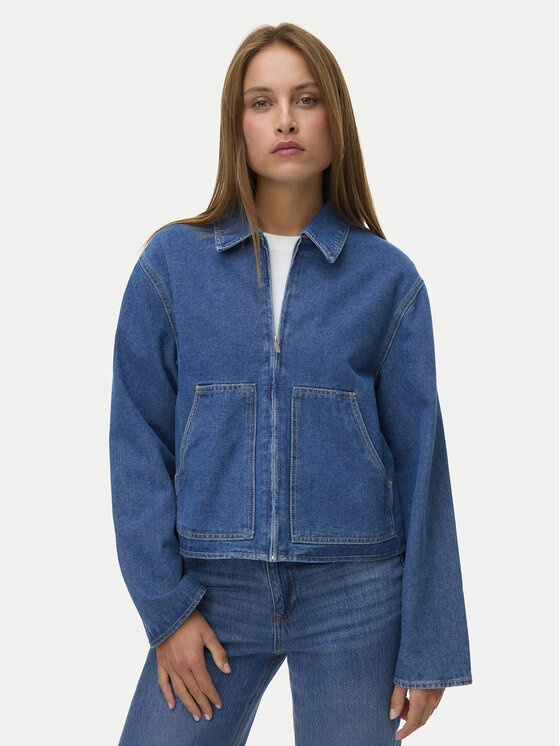 Vero Moda Vero Moda Džínsová bunda Aura 10340280 Modrá Relaxed Fit