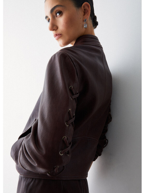 Liu Jo Liu Jo Giacca di pelle PA6001P0412X0744 Marrone Regular Fit