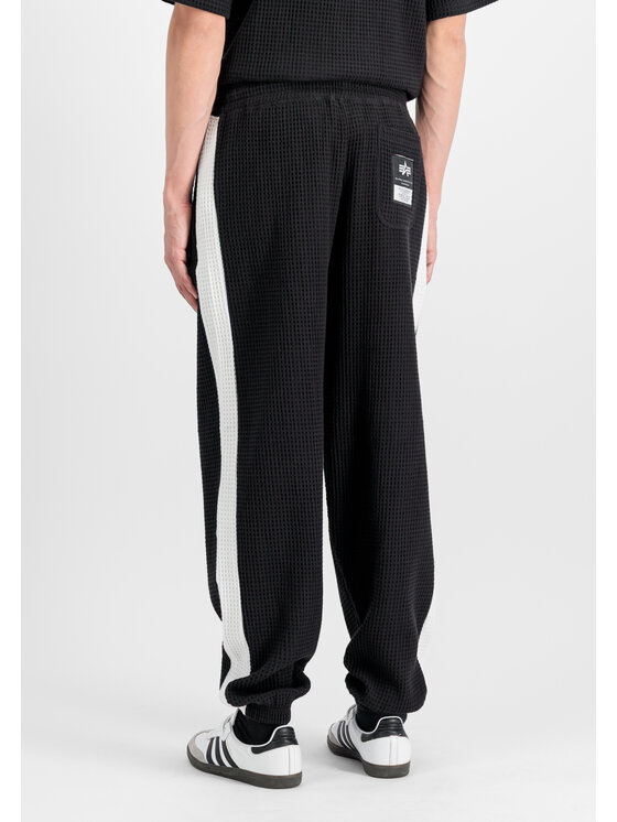Alpha Industries Alpha Industries Spodnie cargo Studio Waffle Jogger Czarny Loose Fit