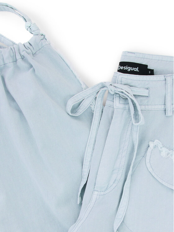Desigual Desigual Riidest püksid 26SWPW25 Sinine Regular Fit