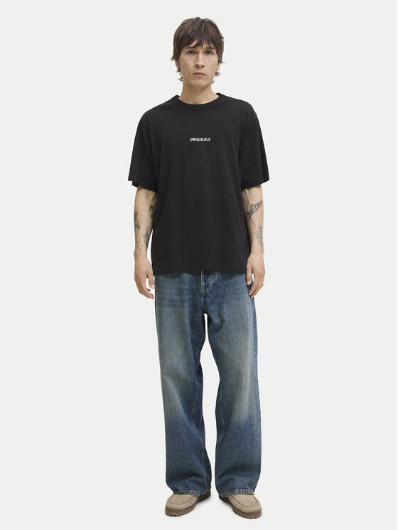 Jack & Jones Jack & Jones Tričko Meadows Minimal 12283630 Čierna Loose Fit
