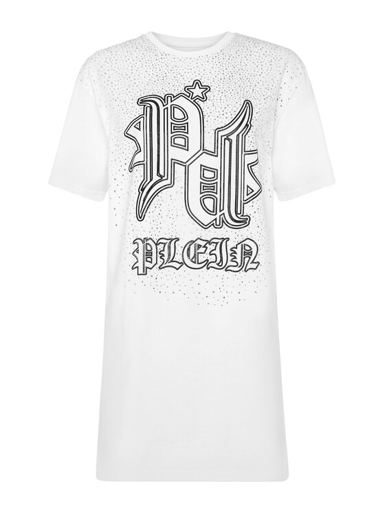 PHILIPP PLEIN PHILIPP PLEIN Každodenní šaty 14905 Bílá Over Fit