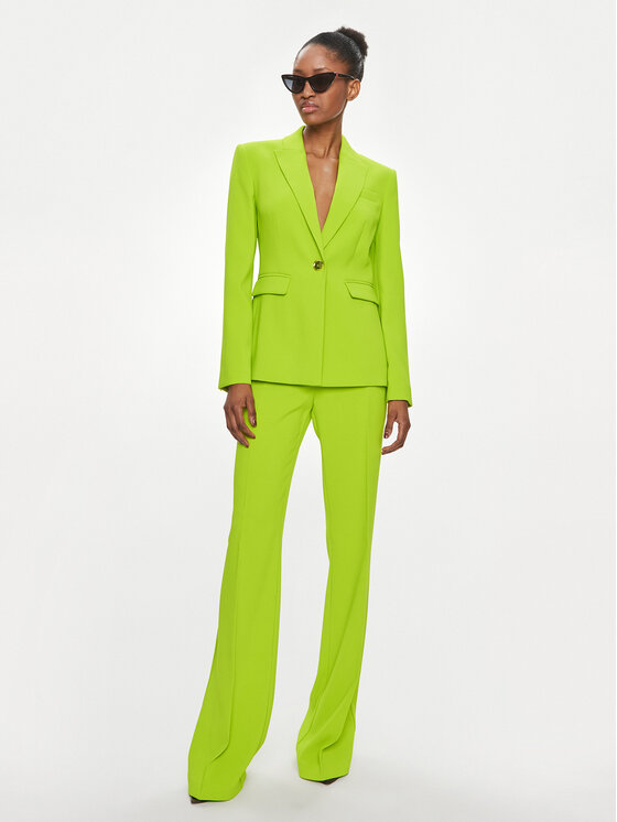 PINKO Pinko Bavlnené nohavice Hulka 100054 7624 Zelená Regular Fit