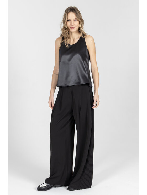Deni Cler Milano Deni Cler Milano Spodnie materiałowe T-DC-5227-F2-40-90-1 Czarny Loose Leg