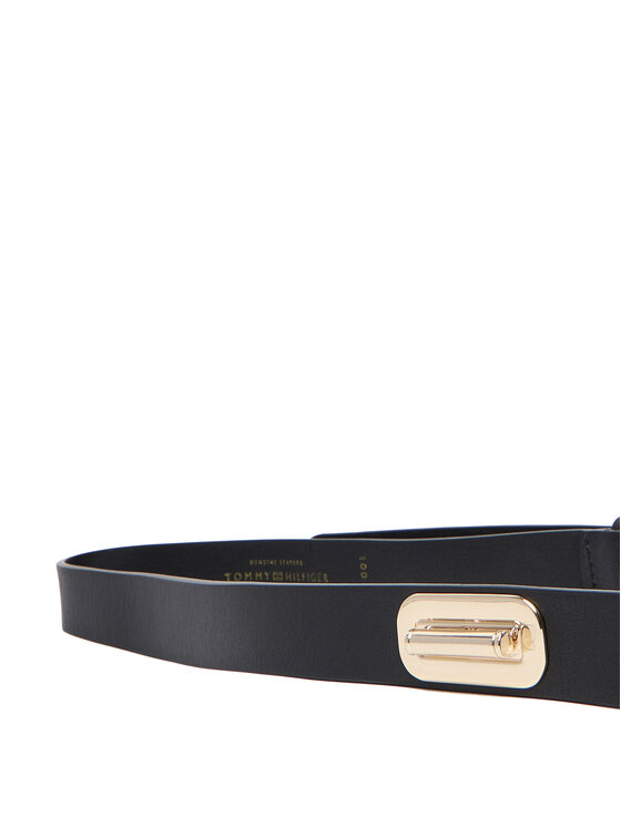 Tommy Hilfiger Tommy Hilfiger Pasek na talię Turnlock 2.5 AW0AW14723 Czarny