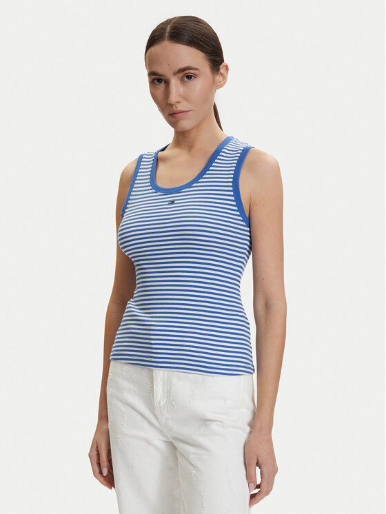 Tommy Jeans Tommy Jeans Τοπ DW0DW20673 Μπλε Slim Fit