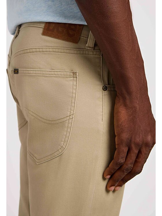 Lee Lee Pantaloni di tessuto DAREN ZIP FLY Beige Straight Fit