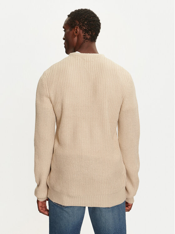 Brave Soul Brave Soul Sweter MK-230BINARY3 Beżowy Regular Fit