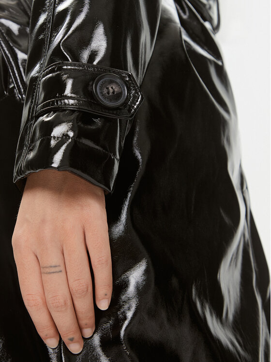 Silvian Heach Silvian Heach Cappotto in ecopelle CVA23215TR Nero Regular Fit