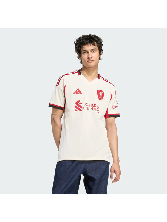 adidas adidas Koszulka techniczna Liverpool FC 25/26 Away Jersey Kremowy Slim Fit