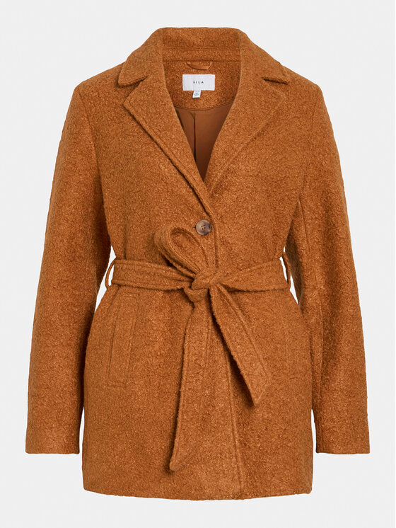 Vila Vila Cappotto di transizione Tjekki 14094308 Marrone Regular Fit
