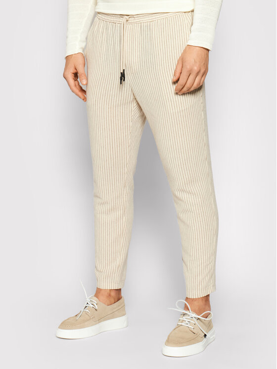 ONLY \u0026 SONS Medžiaginės kelnės Slinus 22019199 Smėlio Regular Fit •  Modivo.lt