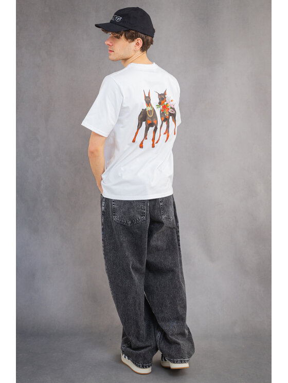 Kamuflage Kamuflage T-Shirt DOBER$$$ Biały Oversize