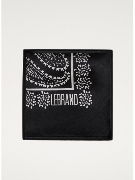 LEBRAND LEBRAND Chusta Bandana Jedwabna Czarny