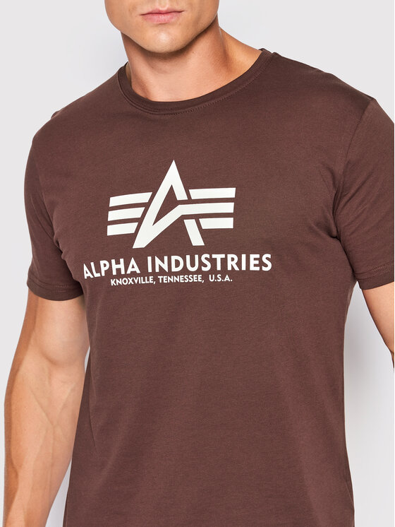 Alpha Industries Alpha Industries T-Shirt Basic 100501 Braun Regular Fit