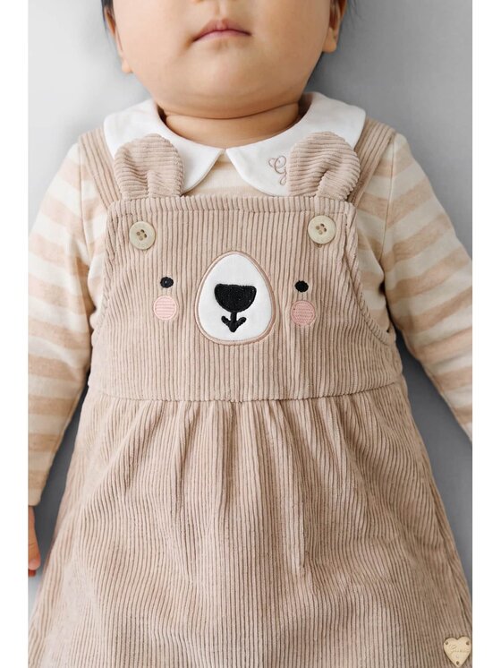 Guess Kids Guess Kids Každodenní šaty 185307 Béžová Classic Fit