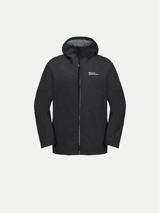 Jack Wolfskin Jack Wolfskin Дощовик Highest Peak 1115134 Чорний Regular Fit