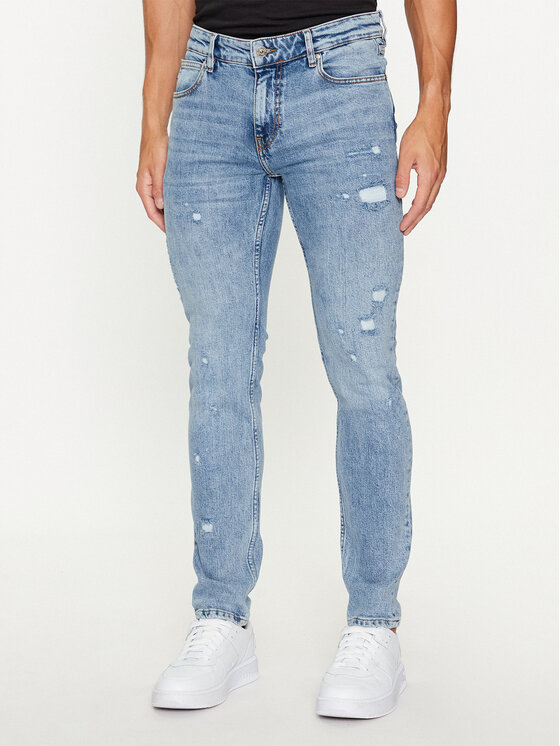 Just Cavalli Jeans Hlače 75OAB5J0 Modra Slim Fit