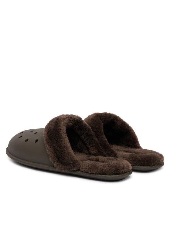 Crocs Crocs Παντόφλες Σπιτιού Classic Fuzz Scuff 212143 Καφέ