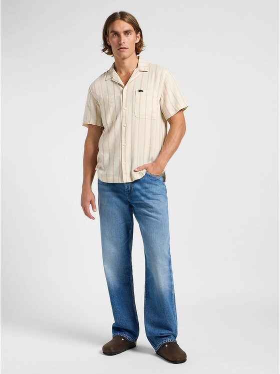 Lee Lee Camicia 112363920 Beige Relaxed Fit