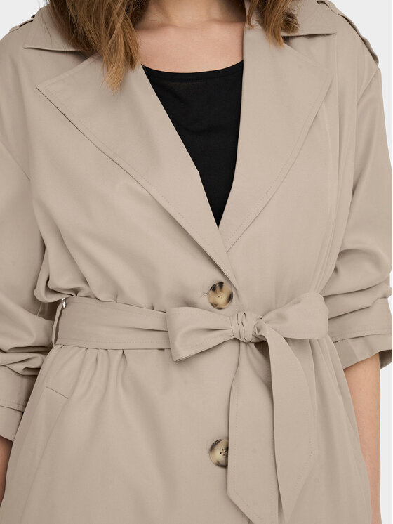 ONLY ONLY Trencz 15217799 Beżowy Relaxed Fit