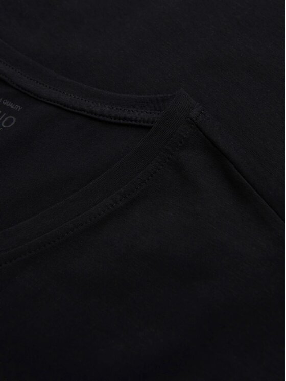 Ombre Ombre Longsleeve OM-LSBC-0123 Czarny Slim Fit