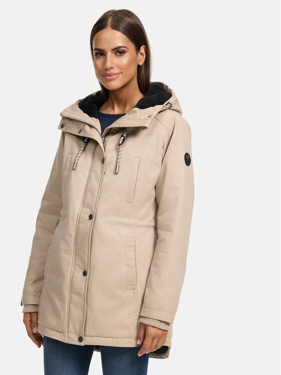 Navahoo Navahoo Kurtka zimowa Winterfunke Beżowy Regular Fit