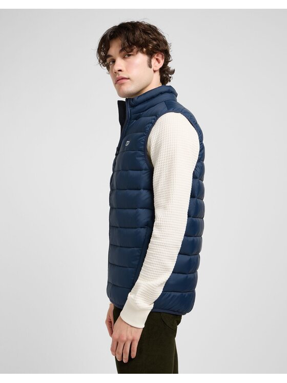 Lee Lee Giubbotto piumino STAND COLLAR PUFFER VEST Blu Regular Fit