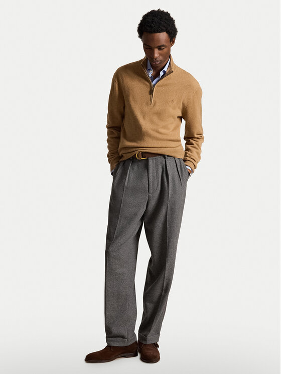 Polo Ralph Lauren Polo Ralph Lauren Пуловер 710876756505 Тъмнобежов Regular Fit