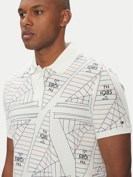 Tommy Hilfiger Tommy Hilfiger Тениска с яка и копчета Sailing MW0MW39309 Екрю Regular Fit