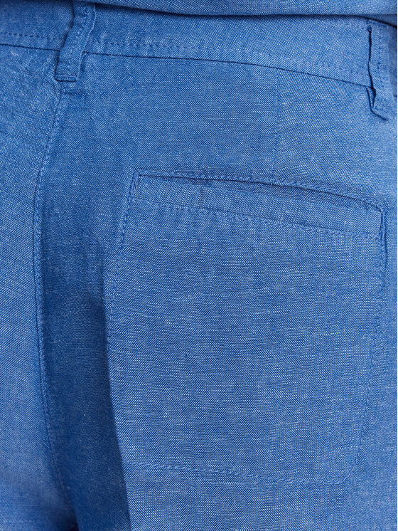 Olsen Olsen Kalhoty z materiálu 14002406 Modrá Wide Leg