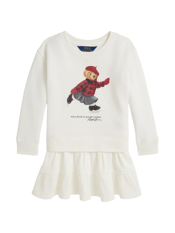 Polo Ralph Lauren Polo Ralph Lauren Pletena obleka 312981086001 Écru Regular Fit
