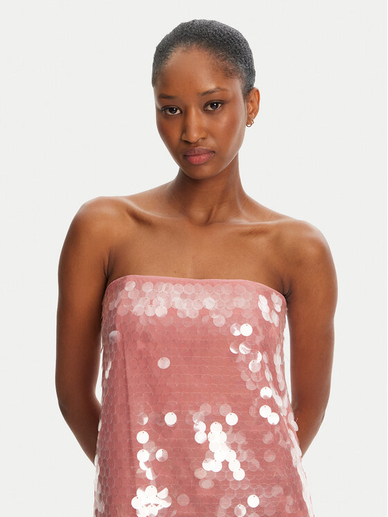STAUD STAUD Coctailkleid Casey R25R2168LS Rosa Regular Fit