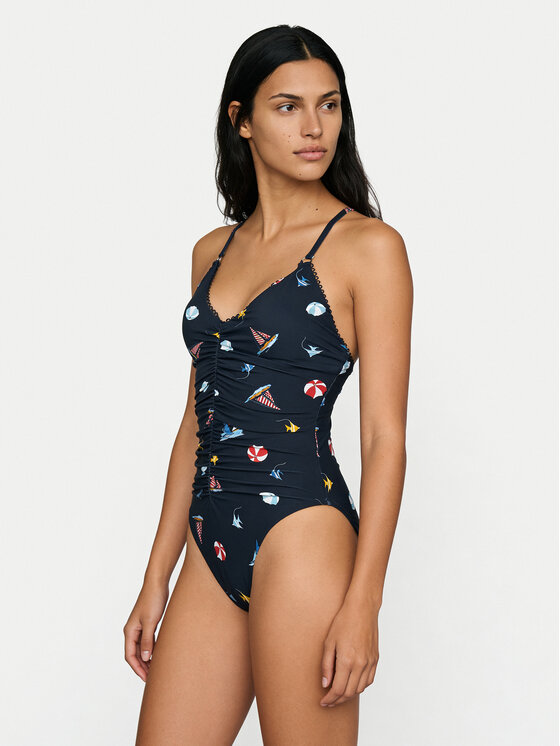 Seafolly Seafolly Strój kąpielowy Beach Club 11213-303 Granatowy