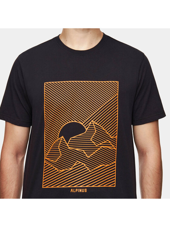 Alpinus Alpinus T-Shirt Kulin Czarny Regular Fit