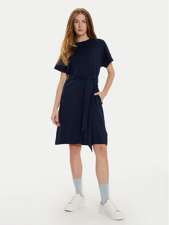 Tommy Hilfiger Tommy Hilfiger Φόρεμα καθημερινό WW0WW45183 Σκούρο μπλε Regular Fit