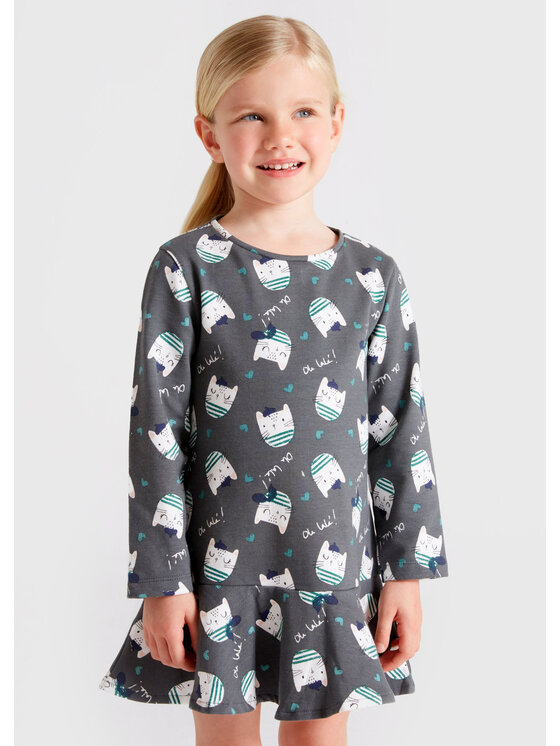 Vestito da giorno 4978 Grigio Regular Fit