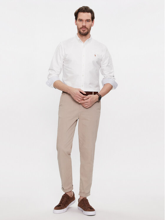 Polo Ralph Lauren Polo Ralph Lauren Πουκάμισο 710767441007 Λευκό Slim Fit