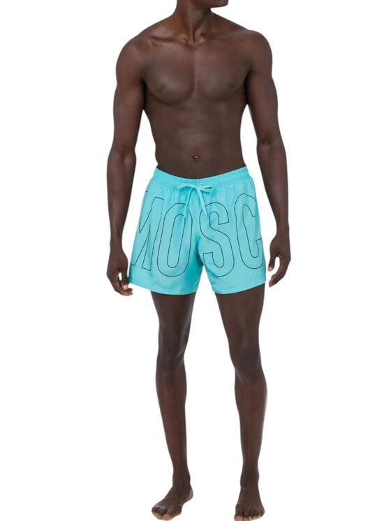MOSCHINO MOSCHINO Pantaloncini costume - Moschino - light logo Turchese Regular Fit