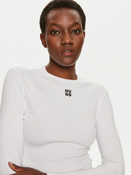 HUGO Hugo Majica Dafilomena_3 50518378 Bijela Slim Fit