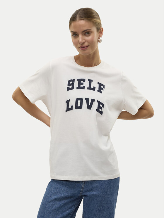 Vero Moda Vero Moda Majica Halle 10321318 Bela Loose Fit